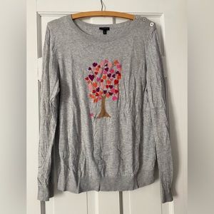 Talbots Heart Tree Sweater